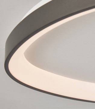 KIRORO gris oscuro 28W · Plafón LED de diseño triangular CCT regulable · Mantra 2