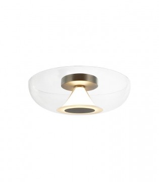 MAGMA · Plafón LED de cristal transparente - níquel · Mantra