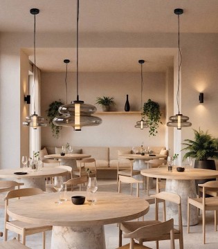 SIRA · Lámpara colgante LED de cristal ámbar 25cm 2700K · ACB 2