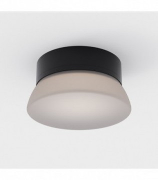Aplique y plafón TRAP negro con cristal opal de ACB