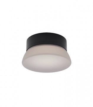 Aplique-plafón TRAP negro con cristal opal de ACB