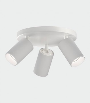 GINA · Plafón blanco de 3 focos GU10 orientables · ACB 2