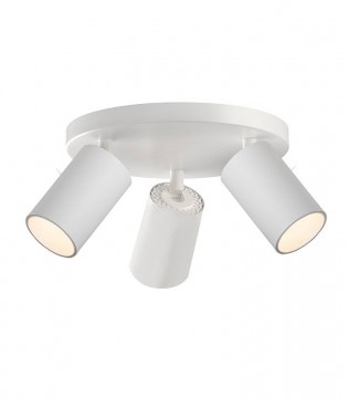GINA · Plafón blanco de 3 focos GU10 orientables · ACB