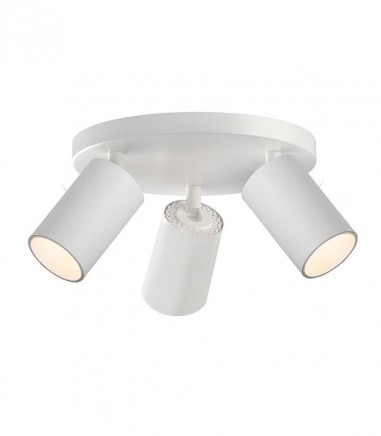 GINA · Plafón blanco de 3 focos GU10 orientables · ACB