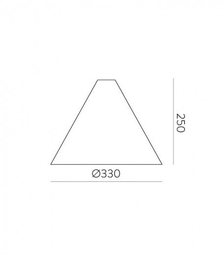 Medidas de la pantalla AURA Ø33 cm
