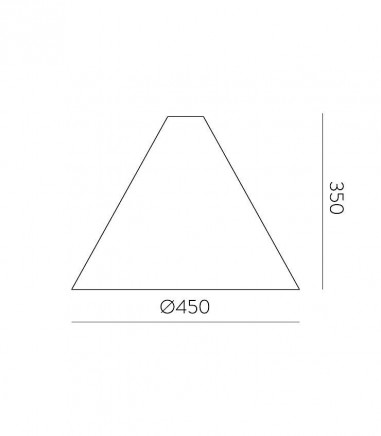 Medidas de la pantalla AURA Ø45 cm