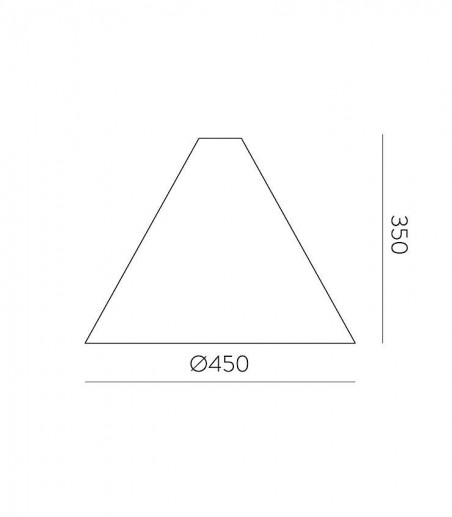 Medidas de la pantalla AURA Ø45 cm
