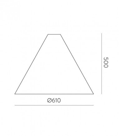 Medidas de la pantalla AURA Ø61 cm