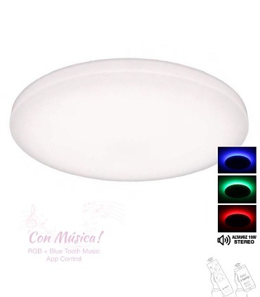 Plafón led MUSIC 50cm + Bluetooh RGB + App Control