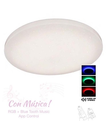 Plafón led Music Brillos 50cm + Bluetooh RGB + App Control