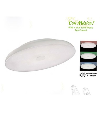 Plafón Music PF Brillos 40cm + Bluetooh RGB + App Control