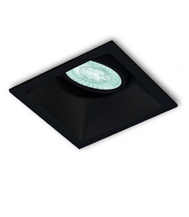 Aro COMFORT GU10 Negro Mate Cuadrado empotrable C0165 Mantra