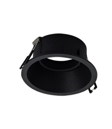 Aro COMFORT GU10  Negro Mate Redondo Empotrable C0164 Mantra