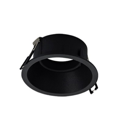 Aro COMFORT GU10  Negro Mate Redondo Empotrable C0164 Mantra