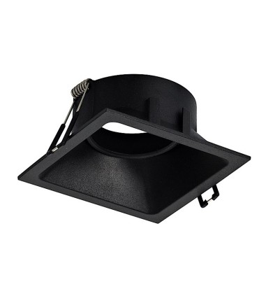Aro COMFORT GU10 Negro Mate Cuadrado Empotrable C0165 Mantra