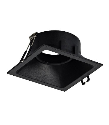 Aro COMFORT GU10 Negro Mate Cuadrado Empotrable C0165 Mantra