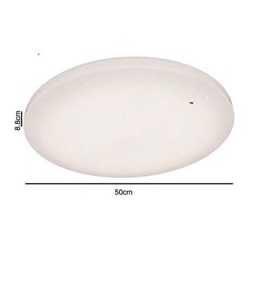 Medidas: Plafón led Music Brillos 50cm + Bluetooh RGB + App Control