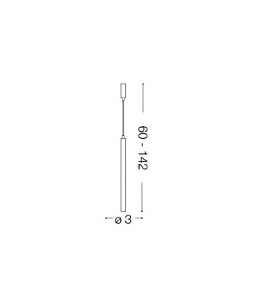 Medidas: Colgante fino Ultrathin sp1 small round cromo 187662 Ideal Lux