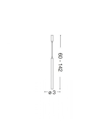 Medidas: Colgante fino Ultrathin sp1 small round cromo 187662 Ideal Lux