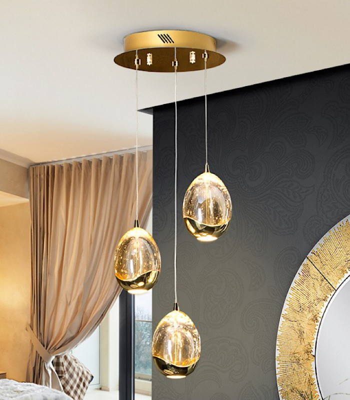 Lampara techo LED Rocío 25 cm. oro 783741 Schuller