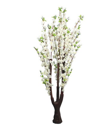Planta artificial flores blancas decoración