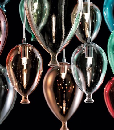 Detalle tulipas Lámpara Clown SP12 Multicolor 100951 Ideal Lux