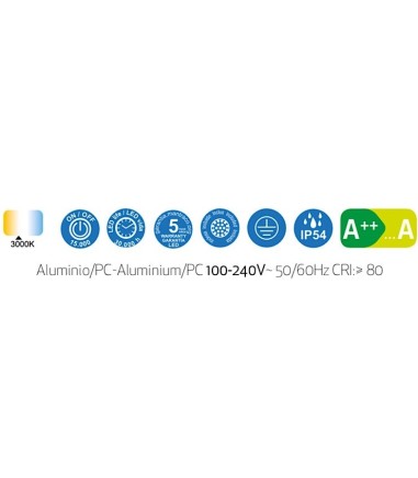 Aplique de pared RUKA IP54 6770 - Mantra