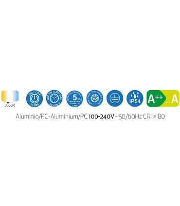 Aplique de pared RUKA IP54 6770 - Mantra