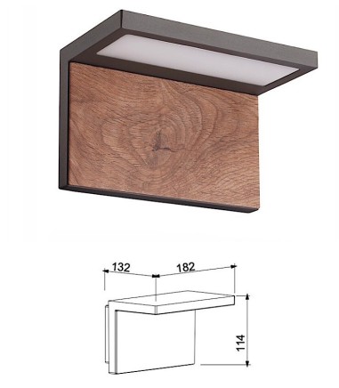 Aplique pared RUKA led IP-54 6770 Mantra