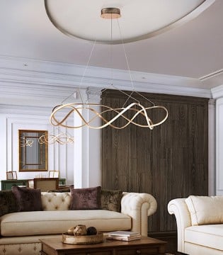 Lámpara techo led MOLLY 110 cm dorada - Schuller 763592 2