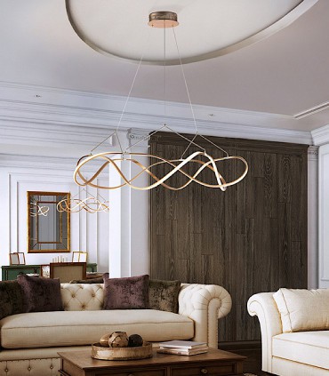 Lámpara techo led MOLLY 110 cm dorada - Schuller 763592