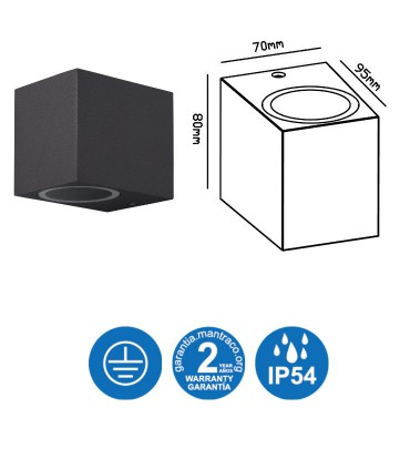 Características Aplique exterior Kandanchú 6516 Mantra gris oscuro 1L