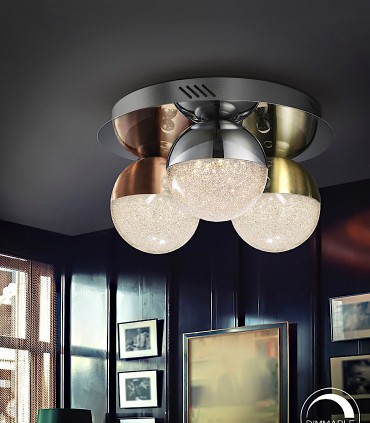 Plafon 3 luces led SPHERE color 30 cm de Schuller 794025