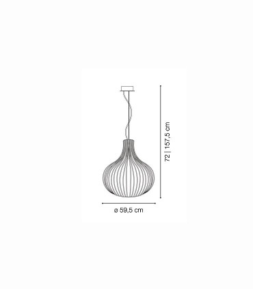 Medidas lámpara ONION SP1 D60 Ideal Lux