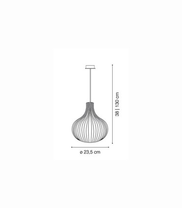 Medidas lámpara ONION SP1 D23 de Ideal Lux