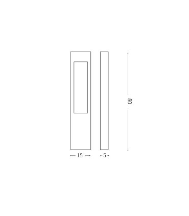 Baliza exterior VEGA PT1 café de Ideal Lux