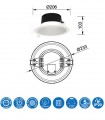 Características Downlight MEDANO 21W LED Blanco Circular Mantra