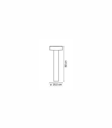 Baliza exterior TESLA PT4 60 cm antracita de Ideal Lux