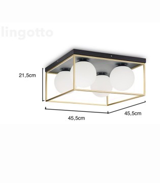 Plafón LINGOTTO PL4 de Ideal Lux 2