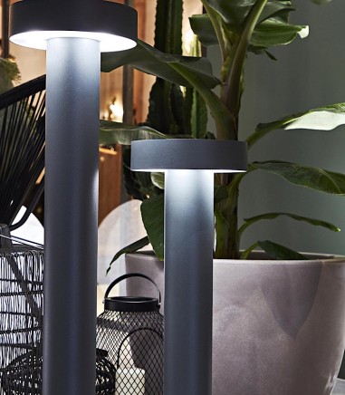 Baliza exterior TESLA PT4 80 cm antracita 153162 de Ideal Lux