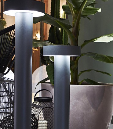 Baliza exterior TESLA PT4 80 cm antracita 153162 de Ideal Lux