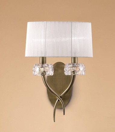 Aplique pared LOEWE 2L E14 4734 Cuero c/pantalla Mantra
