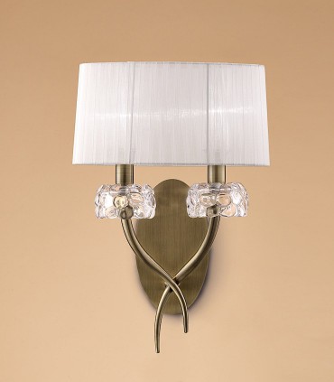 Aplique pared LOEWE 2L E14 4734 Cuero c/pantalla Mantra