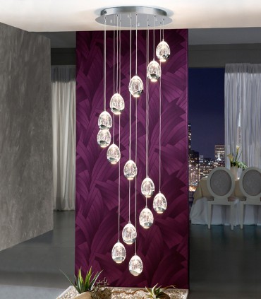 Lámpara 50cm ROCIO 14 LED cromo 785634 de Schuller