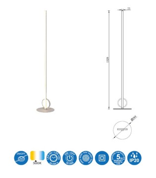 Lámpara de pie KITESURF LED 24W Blanco 7196 Mantra 2