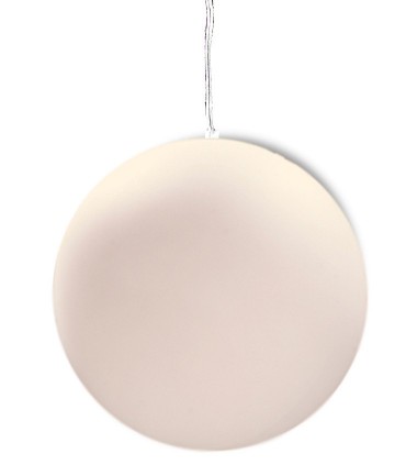 Lámpara Colgante Exterior Bola Blanca Avoriaz IP44 ø40cm E27 1398 Mantra