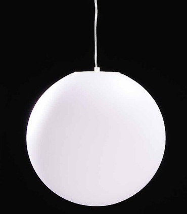 Lámpara Colgante Exterior Bola Blanca Avoriaz IP44 ø40cm E27 1398 Mantra