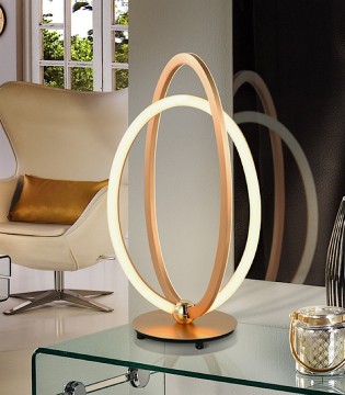 Lámpara de mesa LED OCELLIS oro rosa - Schuller