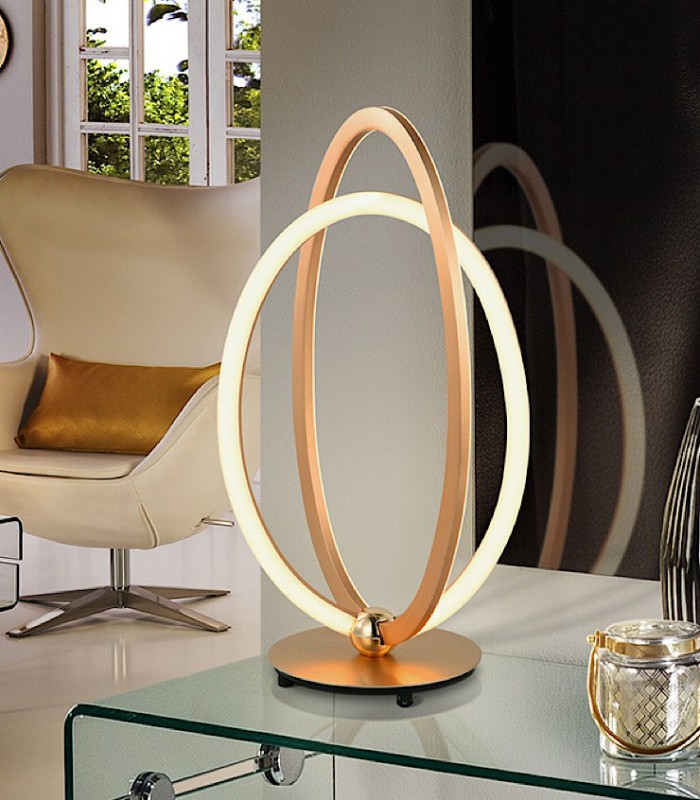 Lámpara de mesa LED OCELLIS oro rosa - Schuller