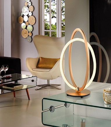 Lámpara de mesa original OCELLIS oro rosa - Schuller